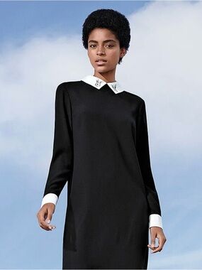 VICTORIA BECKHAM For Target Black Lined Cocktail Dress w/ Bunnies  L